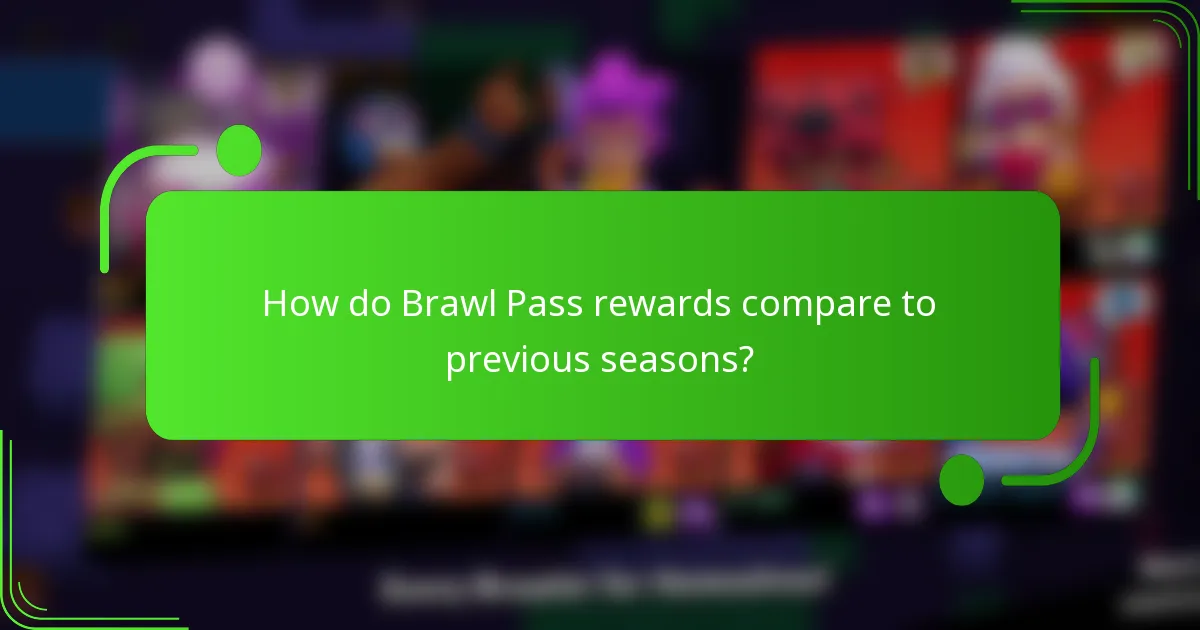 How do Brawl Pass rewards compare to previous seasons?
