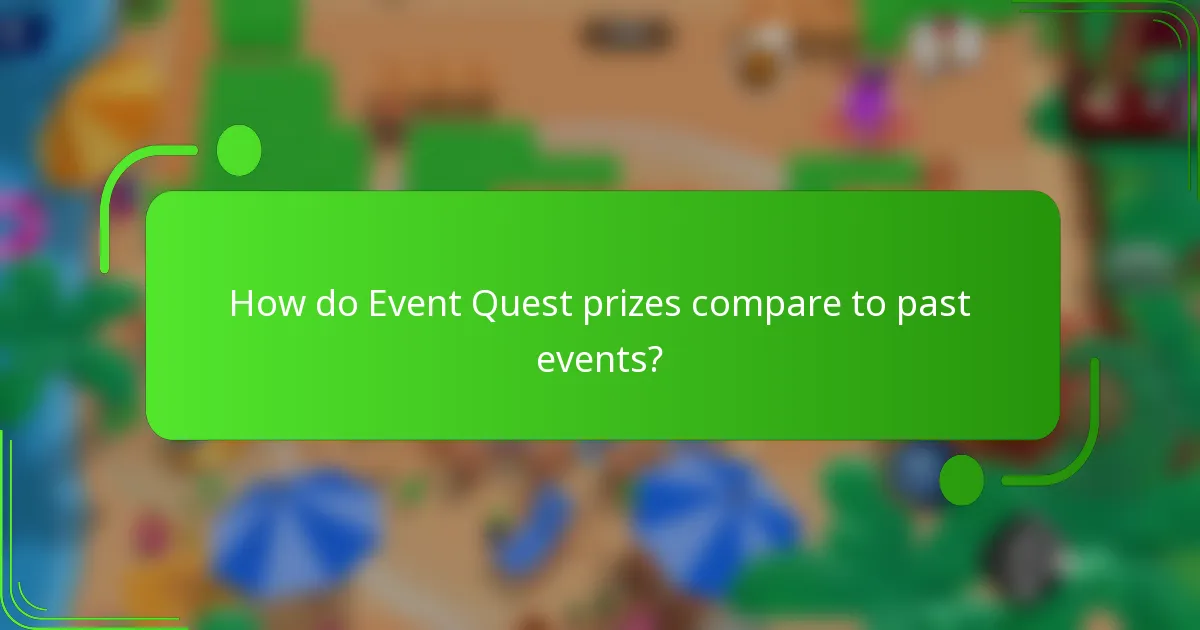 How do Event Quest prizes compare to past events?
