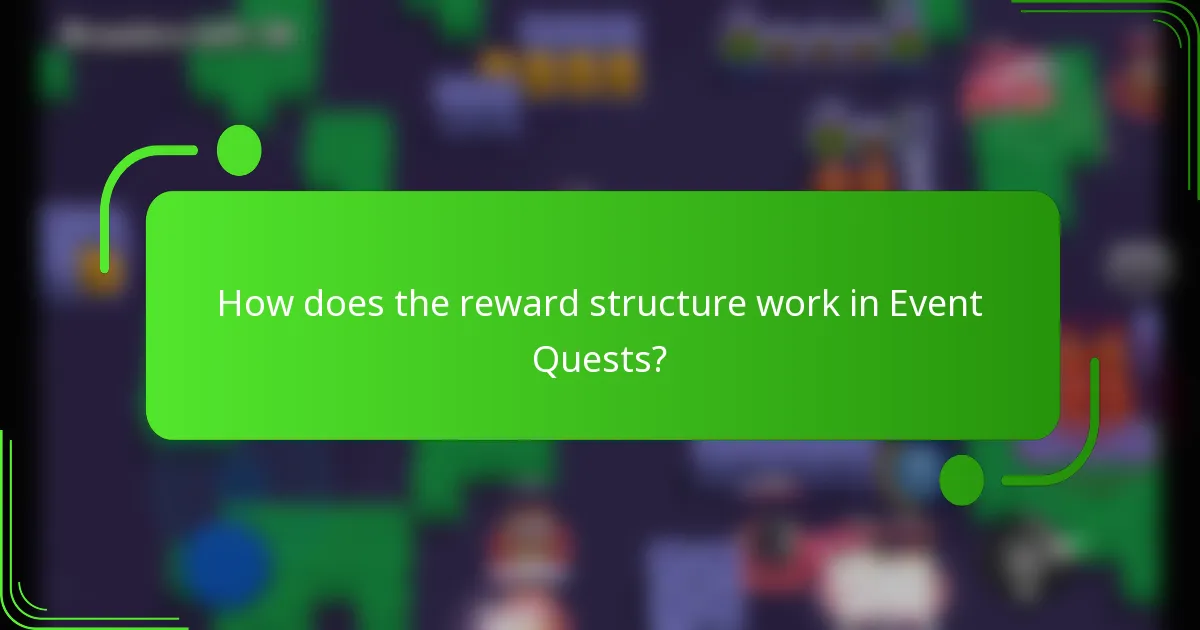 How does the reward structure work in Event Quests?